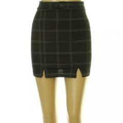 Terranova kockás fekete szoknya