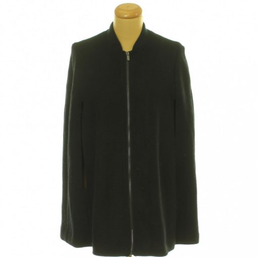 New Look fekete gyapjúkeverék poncsó-kabát