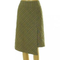 Fransa kockás barna szoknya