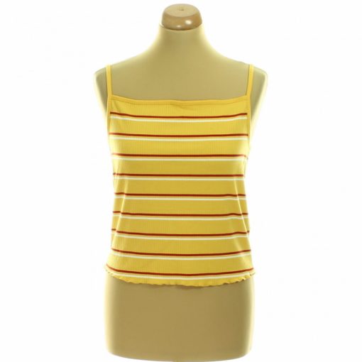 New Look csíkos sárga top