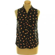 Fishbone mintás fekete ing