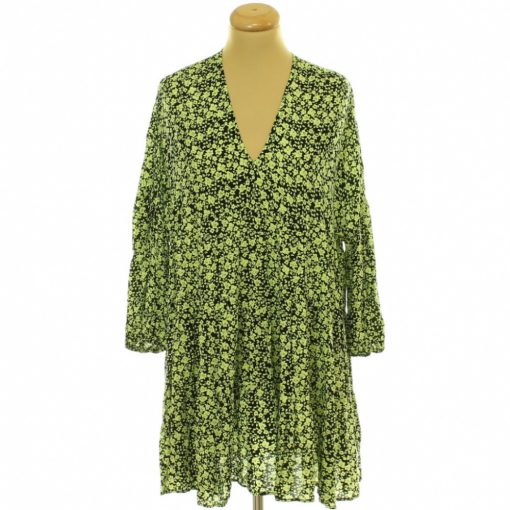 Zara zöld virágmintás ruha