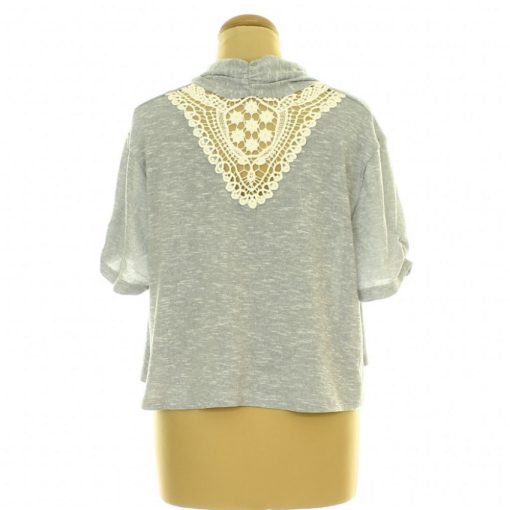 Szürke kötött kardigán