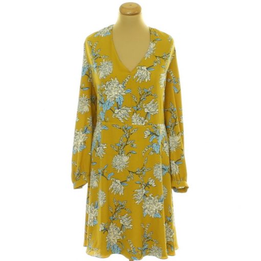 Glamorous virágmintás sárga ruha