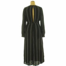 H&M csíkos fekete szatén ruha