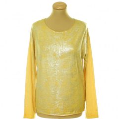 Made in Italy ezüstmintás sárga kötött pulóver