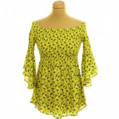 River Island virágmintás sárga felső