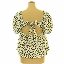 Topshop virágmintás krémszínű felső