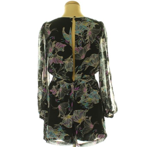 Miss Selfridge mintás fekete overál