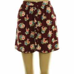 Hollister virágmintás bordó viszkóz szoknya