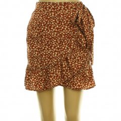 Only virágmintás barna szoknya