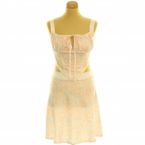 Boohoo virágmintás rózsaszín szett