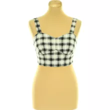 Primark fekete kockás top
