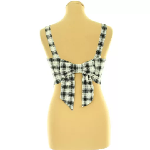 Primark fekete kockás top