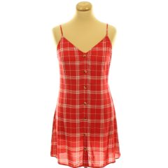 Divided kockás piros ruha