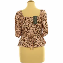 New Look leopárdmintás rózsaszín felső