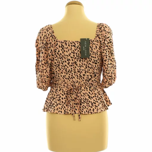 New Look leopárdmintás rózsaszín felső
