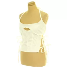 Pretty Little Thing fehér corset top