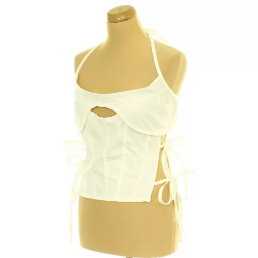 Pretty Little Thing fehér corset top