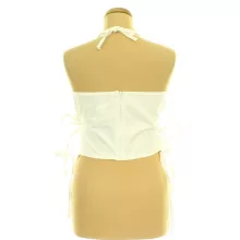 Pretty Little Thing fehér corset top