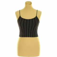 Topshop színes csillámos fekete top