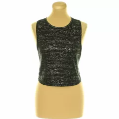 Forever21 ezüstmintás fekete felső