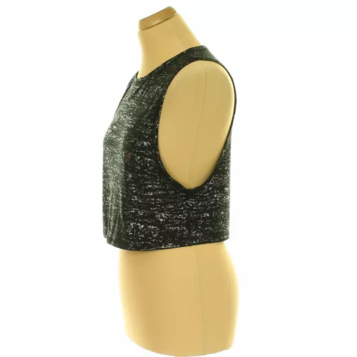 Forever21 ezüstmintás fekete felső
