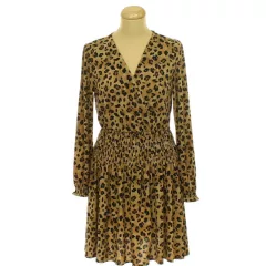 Mango leopárdmintás barna ruha