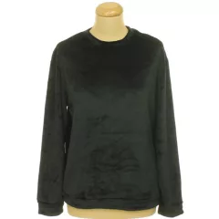 Shein fekete microfleece relax pulóver