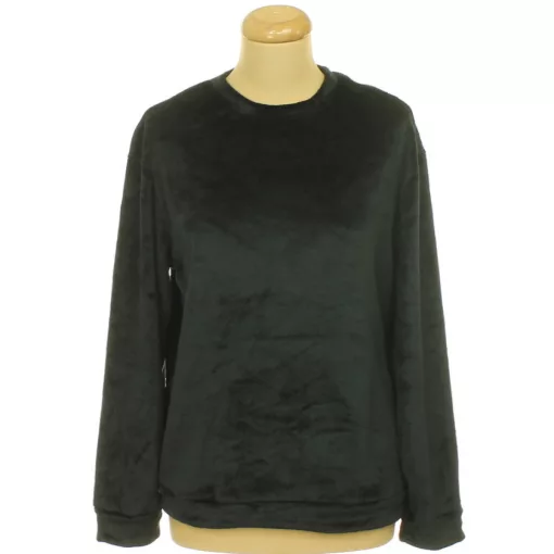 Shein fekete microfleece relax pulóver