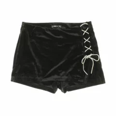 Fishbone fekete bársony skort
