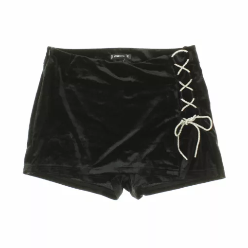 Fishbone fekete bársony skort