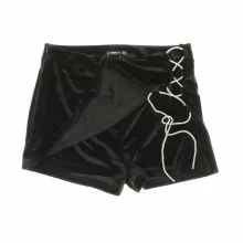 Fishbone fekete bársony skort