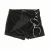Fishbone fekete bársony skort