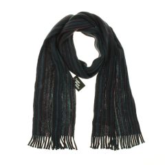 Cedarwood csíkos kötött férfi sál