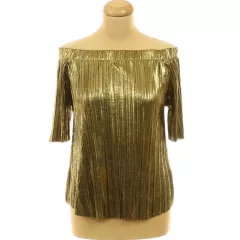 River Island pliszírozott aranyszínű felső