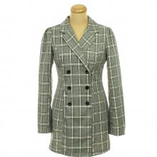 Shein kockás szürke blézer