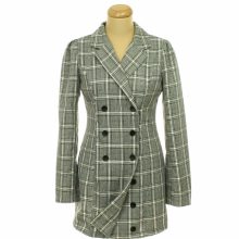 Shein kockás szürke blézer