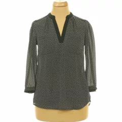 H&M mintás fekete blúz