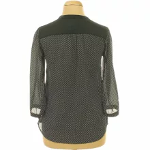 H&M mintás fekete blúz