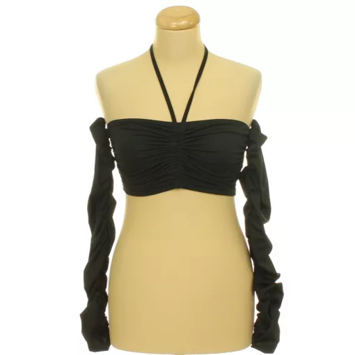 Shein ráncolt fekete top