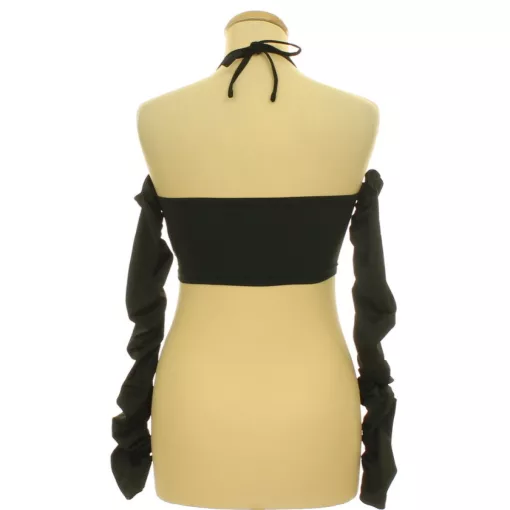 Shein ráncolt fekete top