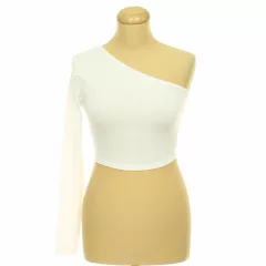 Boohoo félvállas fehér top
