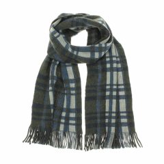 Kockás kötött férfi sál