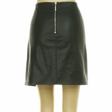 Amisu fekete műbőr szoknya