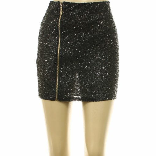 Flitteres fekete szoknya