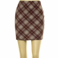 New Look bordó kockás szoknya