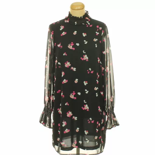 H&M mintás fekete ruha
