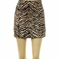 George aranyflitteres fekete bársony szoknya