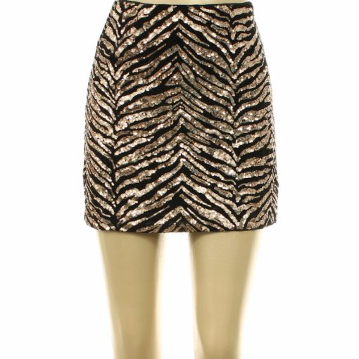 George aranyflitteres fekete bársony szoknya